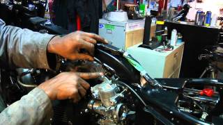 How To Install Carburetors On A Motorcycle Part 2  Motomethodcom [upl. by Adiaz]