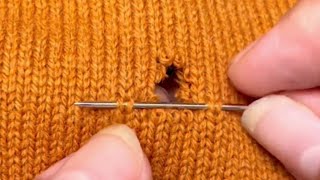 Great Way to Repair Holes in Sweaters Without Traces🌟Tutorials for Beginners [upl. by Mlawsky709]