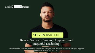 Steven Bartlett Reveals Secrets to Success Happiness and Impactful Leadership stevenbartlett [upl. by Annawd]