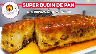 BUDIN DE PAN con caramelo y manzana RIQUIIISIIIMOOOOOOOOO [upl. by Allx728]