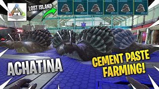 How To Make A Cement Paste Farm Achatina Taming  ARK Lost Island [upl. by Durston295]