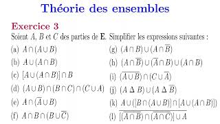 Exercices de la théorie des ensembles Série N° 2 [upl. by Oigres457]