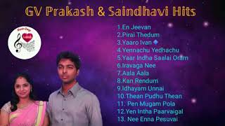 GV Prakash amp Saindhavi Hits  Melody  Juke Box  Love Duets  Tamil songs  Music Craze [upl. by Jillayne695]