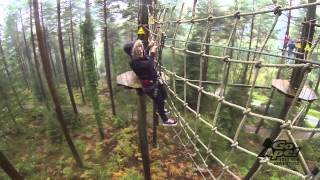 Go Ape Haldon Forest  Tree Top Adventure  GoPro [upl. by Dahle738]