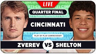 ZVEREV vs SHELTON • ATP Cincinnati 2024 QF • LIVE Tennis Play by Play Stream [upl. by Razatlab]