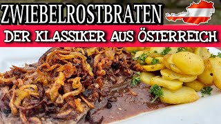 Zwiebelrostbraten mit Röstzwiebeln und einer mega einfachen selbsgemachten Soße [upl. by Ihel655]