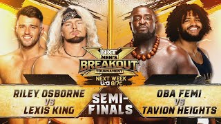 Oba Femi vs Tavion Heights  NXT Mens Breakout Tournament SemiFinals  WWE NXT 122623 [upl. by Ledua]