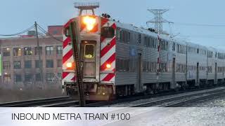 The Complete Metra Morning Rush Hour On The Alternate Schedule At Racine Avenue On February 7 2024 [upl. by Leahcym]