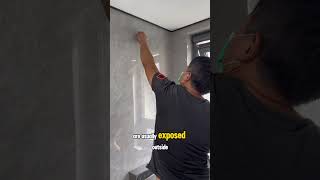 Installing a concealed shower for the bathroom plumbing electrican plumber [upl. by Gnanmos]