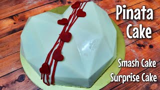 Pinata Cake  Surprise Cake  Smash Cake  पिनाटा केक  सरप्राईज केक  Trending Cake Recipe [upl. by Doykos867]