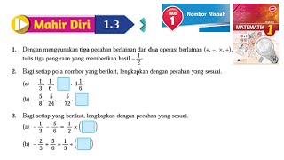 KSSM Matematik Tingkatan 1 Bab 1 nombor nisbah mahir diri 13 no1no3 buku teks form 1 [upl. by Aeneas211]