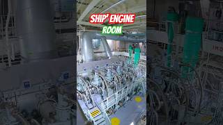 Ships engine room Real Sound  ECR Main Engine sailing ship [upl. by Joletta]