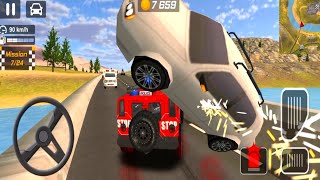 Red Police Car Driving  Police Drifting Car Driving OffRoading Gameplay  Android Mobile Gameplay [upl. by Eelynnhoj]