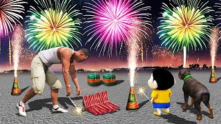 SHINCHAN AND FRANKLIN CELEBRATED BUMPER DIWALI WITH ANAR IN GTA 5 [upl. by Remled]