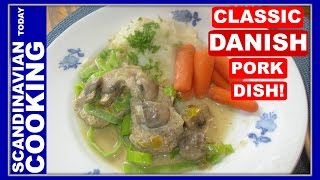 How To Make Danish Pork Tenderloin in a Mushroom Onion Cream Sauce  Mørbradgryde [upl. by Anna-Diana]