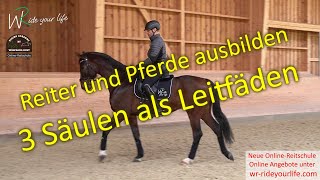 F156 Für Reiter Trainer Richter Reiten lernen und Pferde ausbilden Anleitung anhand von 3 Säulen [upl. by Yrehcaz]