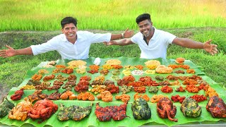 ONAM SADHYA  100 Varieties Of Chicken Sadhya  Tasting 100 Chicken Items in Our Village [upl. by Novy]