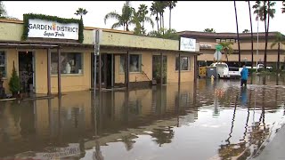 Wet winter storm system slams California from mountains to the sea [upl. by Ennairda794]