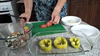 Cutlets in pepper baked in the oven [upl. by Illek]