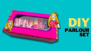 DIY PARLOUR SET  How to make paper makeup products  paper craft  DIY crafts [upl. by Merola]