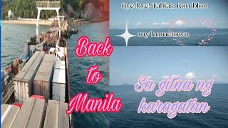 Sa gitna ng karagatan  Back to Manila  Lovable Mae Vlog [upl. by Seaton395]