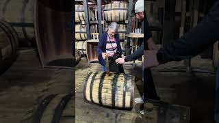 Marcia Uses the Whiskey Thief to Grab Whiskey From a Barrel at Bardstown Bourbon Company [upl. by Graves337]