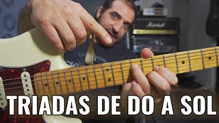 Como Hacer Progresiones con TRIADAS en GUITARRA de Do a Sol  I a V Grado [upl. by Chantal80]