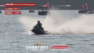 Nichole Brittingham Hits 73 MPH at the Lake of the Ozarks Shootout [upl. by Anyala]