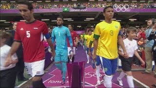 Brazil 32 Egypt  Mens Football Group C  London 2012 Olympics [upl. by Legir811]