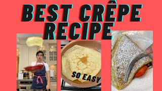 EASIEST CREPE RECIPE EVER  THE BEST RECIPE [upl. by Maharva]