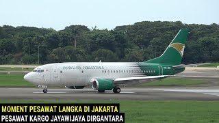 Moment Langka  Pesawat Kargo Boeing 737 Jayawijaya Dirgantara Take Off di Bandara SoekarnoHatta [upl. by Tacklind276]