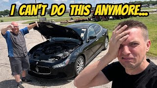 After 3 FAILED ENGINES on my Maserati Ghibli my mechanic is QUITTING and Im out THOUSANDS [upl. by Ciccia]