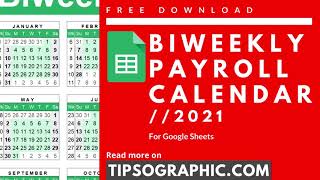 Google Sheets 2021 Biweekly Payroll Calendar Template ► Free Download [upl. by Sutelc]