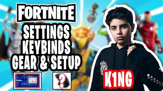 K1NG New Fortnite Settings Sensitivity Keybinds and Setup Updated Fortnite Chapter 2 [upl. by Line]