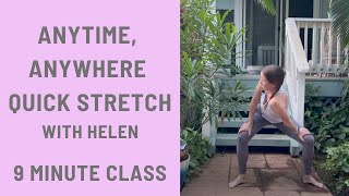 9 Minute Yoga Class  Anytime Anywhere Standing Quick Stretch [upl. by Afatsuom]