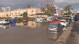 Una fuerte tromba de agua deja más de 200 lm2 en el Puerto de Sagunto [upl. by Kauppi362]