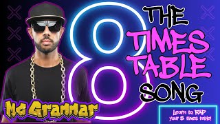 Learn Your Eight Times Table in Rap  MC Grammar 🎤  Educational Rap Songs for Kids 🎵 [upl. by Hourigan]