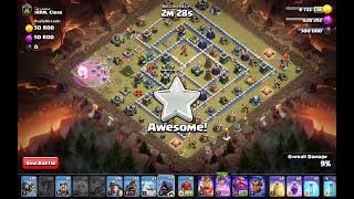 TH 13 VS TH 13 QUEEN WALK HYBRIDS CLASH OF CLAN [upl. by Schlicher]