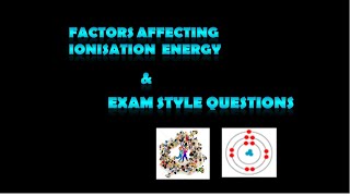 Enthalpy changes 09 Factors affecting ionisation energy A level chemistry class11 [upl. by Yeorgi327]