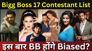 Bigg Boss 17 Contestant List इस बार BB होंगे Bias कौन हैं आपका Favourite [upl. by Cadmarr]