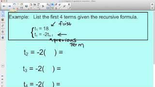 Recursive Formula for Geometric Sequence [upl. by Nauwaj]