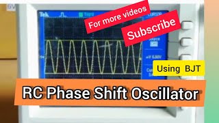 RC Phase Shift Oscillator Circuit DiagramExperiment  Breadboard Diploma Btech [upl. by Dan865]