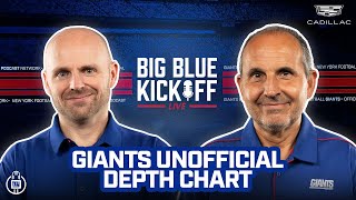 Giants Unofficial Depth Chart  Big Blue Kickoff Live  New York Giants [upl. by Nazler443]