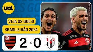 FLAMENGO 2 X 0 ATLÉTICOGO  CAMPEONATO BRASILEIRO 2024 VEJA VÍDEO COM GOLS DE PEDRO E ARRASCAETA [upl. by Schach]