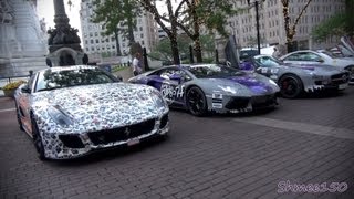 Gumball 3000 Lineup at Monument Circle Indianapolis [upl. by Fleischer442]