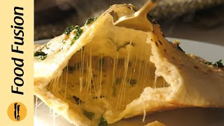 Cheesy Garlic Naan Recipe By Food Fusion [upl. by Wennerholn]