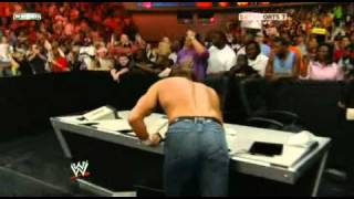 Triple H returns on Raw and destroy Randy Orton part2 [upl. by Louanna]