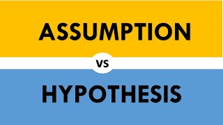 Differences Between Assumption and Hypothesis [upl. by Redna418]