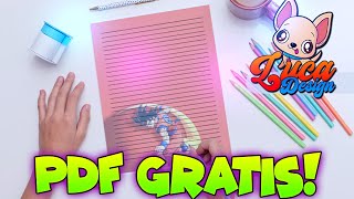 ESQUELAS HOJA DECORADA CARTAS PARA CAMBIAR PDF GRATIS  Kits Imprimible GRATSI [upl. by Nalyt]