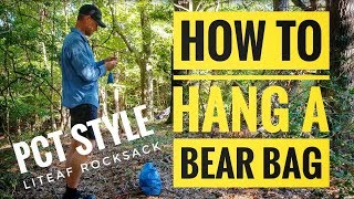 How to Hang a Bear Bag  PCT style Clove Hitch and LiteAF Rocksack [upl. by Trey]